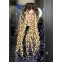 Парик на сетке длинный Lace Wig Gianna тон 6-23B-APRIC коричнево-льняной омбре термостойкий Парик на сетке длинный Lace Wig Gianna тон 6-23B-APRIC коричнево-льняной омбре термостойкий