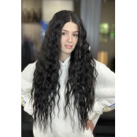 Парик на сетке длинный волнистый Supel Lily тон 1B черный Парик на сетке длинный волнистый Supel Lily тон 1B черный