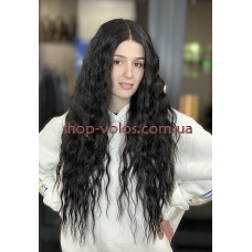 Перука на сітці довга хвиляста Supel Lily тон 1B чорний