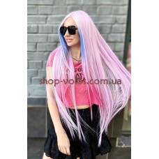 Перука на сітці рожева довга Lace Wig Super Straight тон Pink-16 термостійка