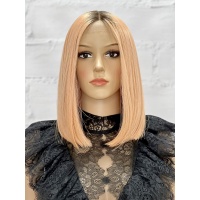 Парик на сетке омбре розовый блонд каре Lace Wig MOMO № RT4-1824 Парик на сетке омбре розовый блонд каре Lace Wig MOMO № RT4-1824