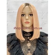 Парик на сетке омбре розовый блонд каре Lace Wig MOMO № RT4-1824