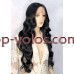 Парик на сетке черный длинный Lace Wig Amanda 70 см тон 1 термостойкий