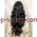 Парик на сетке черный длинный Lace Wig Amanda 70 см тон 1 термостойкий