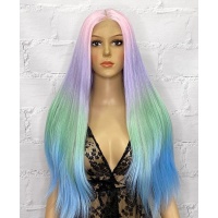 Парик на сетке разноцветный длинный Lace Wig Headline № PKBL07 термостойкий Парик на сетке разноцветный длинный Lace Wig Headline № PKBL07 термостойкий