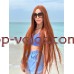 Парик на сетке темно-рыжий длинный Lace Wig Super Straight тон 130T термостойкий Парик на сетке темно-рыжий длинный Lace Wig Super Straight тон 130T термостойкий