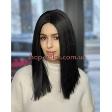 Перука на сітці Lace Wig 6744 тон 1B чорний теплий