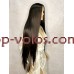 Перука на сітці коричнева довга Lace Wig Super Straight тон 4 термостійка
