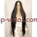 Перука на сітці коричнева довга Lace Wig Super Straight тон 4 термостійка