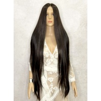 Перука на сітці коричнева довга Lace Wig Super Straight тон 4 термостійка Перука на сітці коричнева довга Lace Wig Super Straight тон 4 термостійка