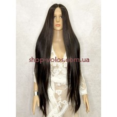 Перука на сітці коричнева довга Lace Wig Super Straight тон 4 термостійка