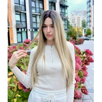 Перука на сітці Lace Wig JEWEL тон 4-16-613 довга омбре термостійка Перука на сітці Lace Wig JEWEL тон 4-16-613 довга омбре термостійка