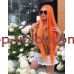 Перука на сітці помаранчева довга Lace Wig Super Straight тон orange термостійка Перука на сітці помаранчева довга Lace Wig Super Straight тон orange термостійка