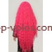 Парик на сетке волнистый длинный Lace Wig Богемия тон малиновый термостойкий