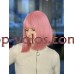 Парик розовый каре 16003 тон Dark Pink с имитацией кожи головы термостойкий