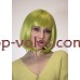 Парик салатовый каре 17101 тон Light Green с имитацией кожи термостойкий Парик салатовый каре 17101 тон Light Green с имитацией кожи термостойкий