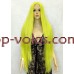 Перука на сітці лимонна довга Lace Wig Super Straight тон LEMON термостійка