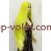 Перука на сітці лимонна довга Lace Wig Super Straight тон LEMON термостійка