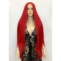 Перука на сітці червона довга Lace Wig Super Straight тон M.RED термостійка