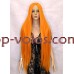 Перука на сітці помаранчева довга Lace Wig Super Straight тон orange термостійка Перука на сітці помаранчева довга Lace Wig Super Straight тон orange термостійка