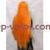 Перука на сітці помаранчева довга Lace Wig Super Straight тон orange термостійка Перука на сітці помаранчева довга Lace Wig Super Straight тон orange термостійка