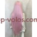 Парик на сетке розовый длинный Lace Wig Super Straight тон Pink термостойкий