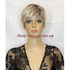 Парик пепельный блонд короткий № CXD 769 тон Y6/blond mix с эффектом отросших корней термостойкий