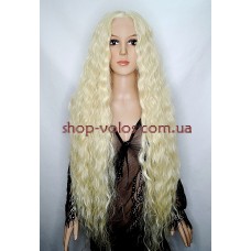 Перука на сітці блонд довга Lace Wig Богемія тон 613 термостійка