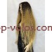 Перука на сітці пшенично-льняна довга Lace Wig Curl тон 6-27-24E омбре термостійка