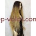 Перука на сітці пшенично-льняна довга Lace Wig Curl тон 6-27-24E омбре термостійка