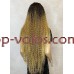 Перука на сітці пшенично-льняна довга Lace Wig Curl тон 6-27-24E омбре термостійка