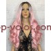 Парик на сетке розовый длинный Lace Wig Morganit омбре термостойкий Парик на сетке розовый длинный Lace Wig Morganit омбре термостойкий