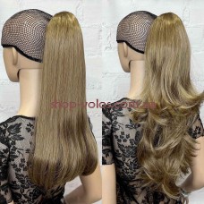 Шиньон на крабе пепельно-русый № 0355 тон 14 двухсторонний перевертыш