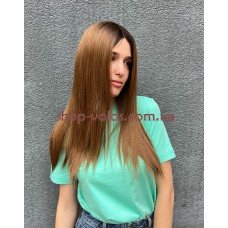 Перука на сітці яскраво-коричнева довга Lace Wig BL 66035 омбре термостійка