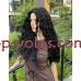 Перука на сітці чорна довга Lace Wig Bess тон 1B термостійка