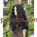 Перука на сітці чорна довга Lace Wig Bess тон 1B термостійка