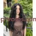 Перука на сітці чорна довга Lace Wig Bess тон 1B термостійка