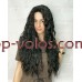 Перука на сітці чорна довга Lace Wig Bess тон 1B термостійка
