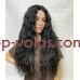 Перука на сітці чорна довга Lace Wig Bess тон 1B термостійка