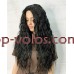 Перука на сітці чорна довга Lace Wig Bess тон 1B термостійка