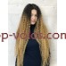 Перука на сітці пшенично-льняна довга Lace Wig Curl тон 6-27-24E омбре термостійка