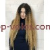 Перука на сітці пшенично-льняна довга Lace Wig Curl тон 6-27-24E омбре термостійка