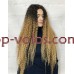 Перука на сітці пшенично-льняна довга Lace Wig Curl тон 6-27-24E омбре термостійка