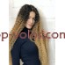 Перука на сітці пшенично-льняна довга Lace Wig Curl тон 6-27-24E омбре термостійка