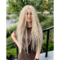 Парик на сетке длинный Lace Wig KELLY тон APRIC пшенично-пепельный термостойкий Парик на сетке длинный Lace Wig KELLY тон APRIC пшенично-пепельный термостойкий