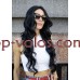 Парик на сетке черный длинный Lace Wig Amanda 70 см тон 1 термостойкий