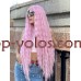 Парик волнистый на сетке длинный Lace Wig Богемия тон розовый термостойкий Парик волнистый на сетке длинный Lace Wig Богемия тон розовый термостойкий